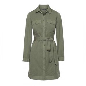 Banana Republic Utility Shirt Dress, Flight Jacket Green, Size 4